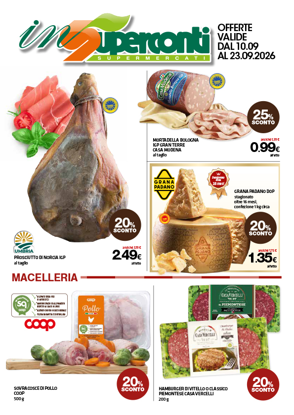 Copertina del volantino Volantino InSuperconti dal 10 al 23 settembre