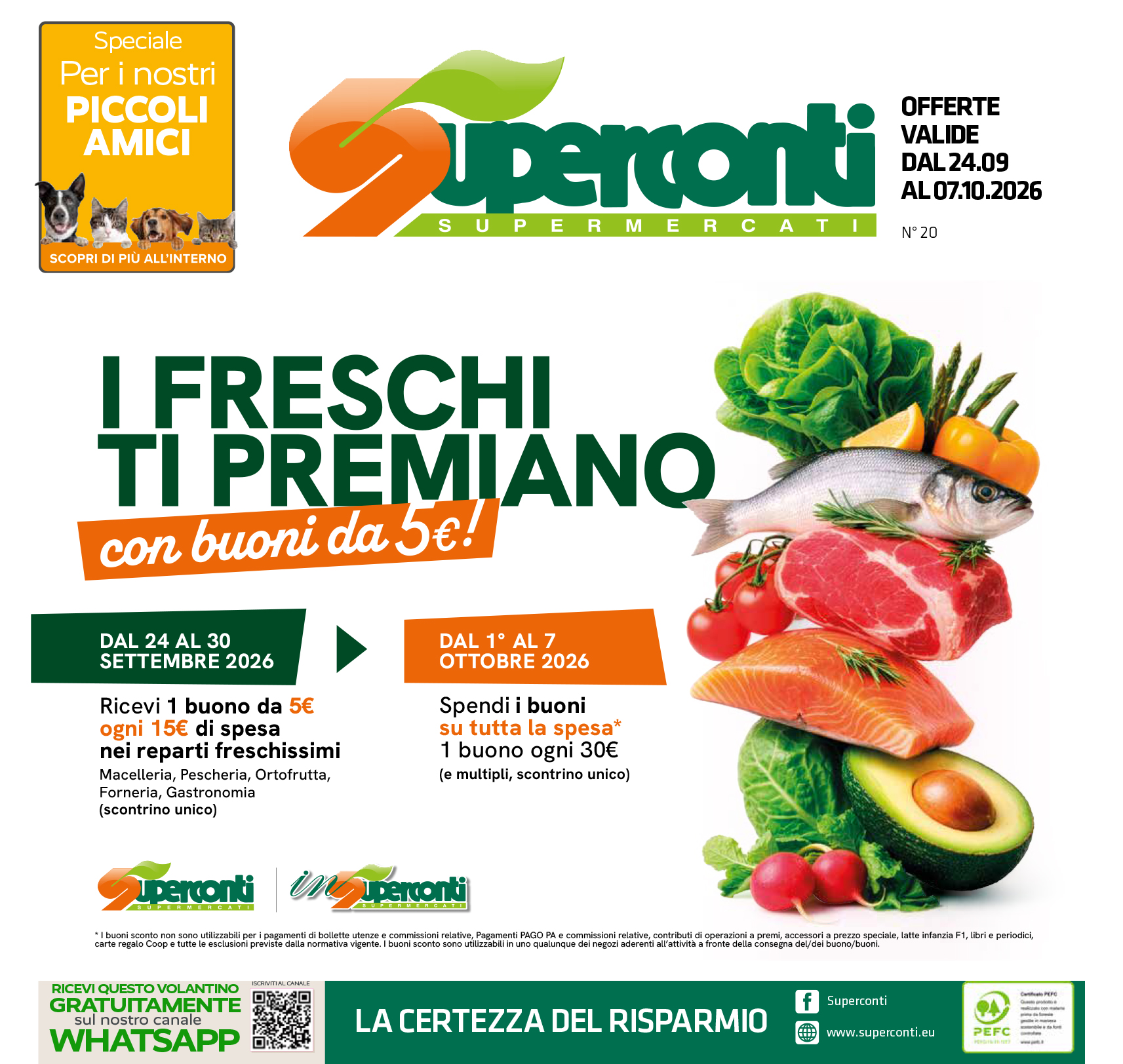 Copertina del volantino Volantino Superconti Umbria, Marche e Rieti dal 24 settembre al 7 ottobre