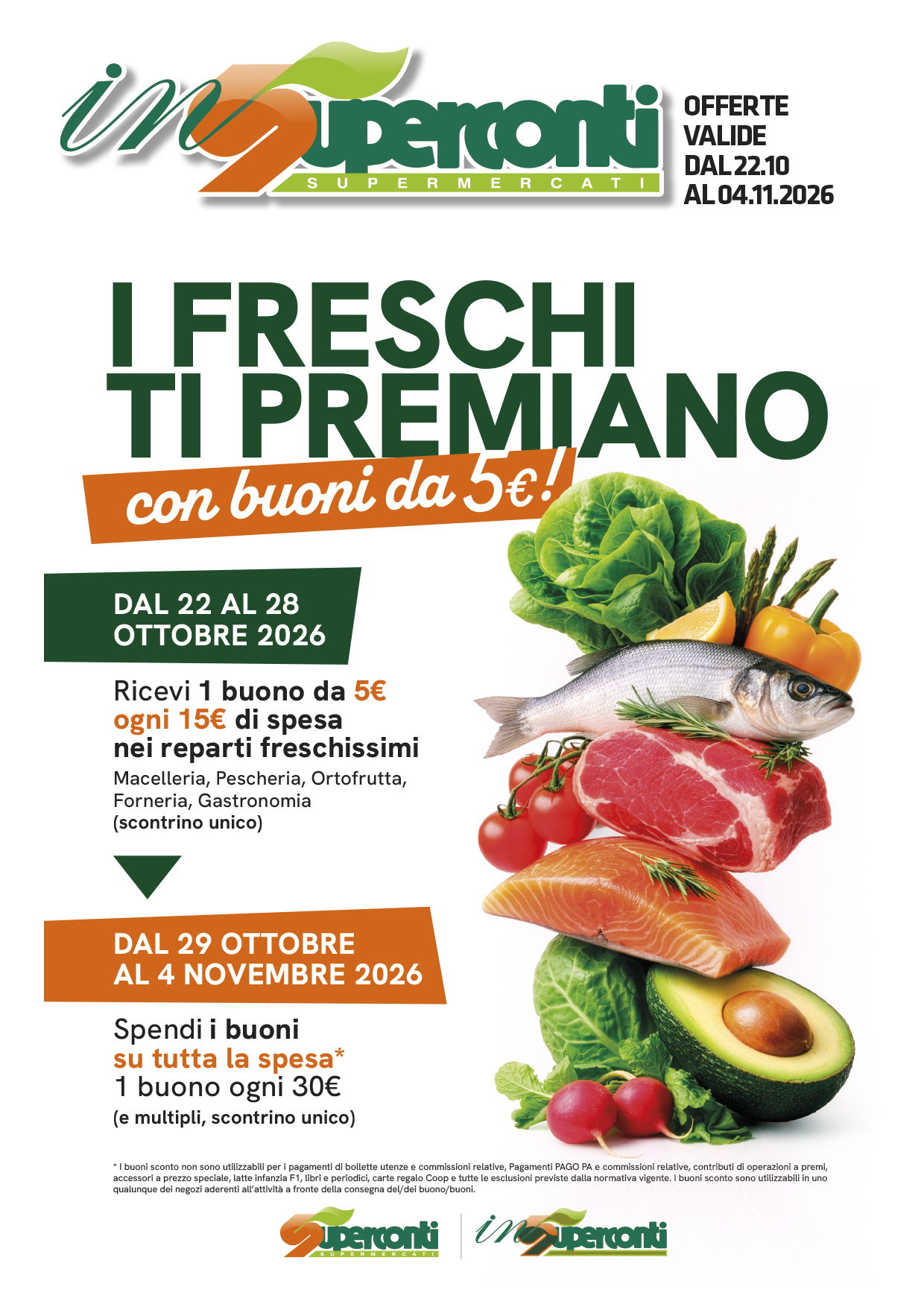 Copertina del volantino Volantino InSuperconti dal 22 ottobre al 4 novembre