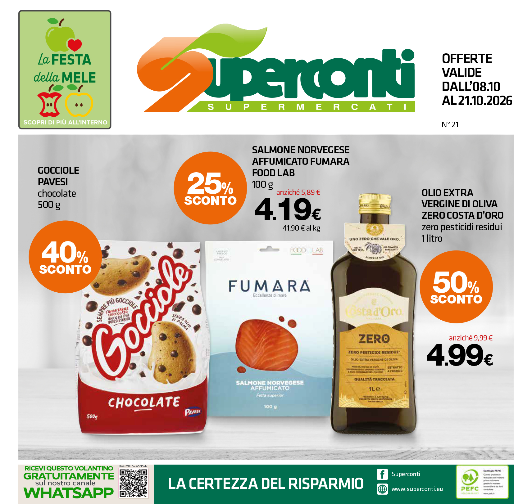 Copertina del volantino Volantino Superconti Roma e Viterbo dall'8 al 21 ottobre