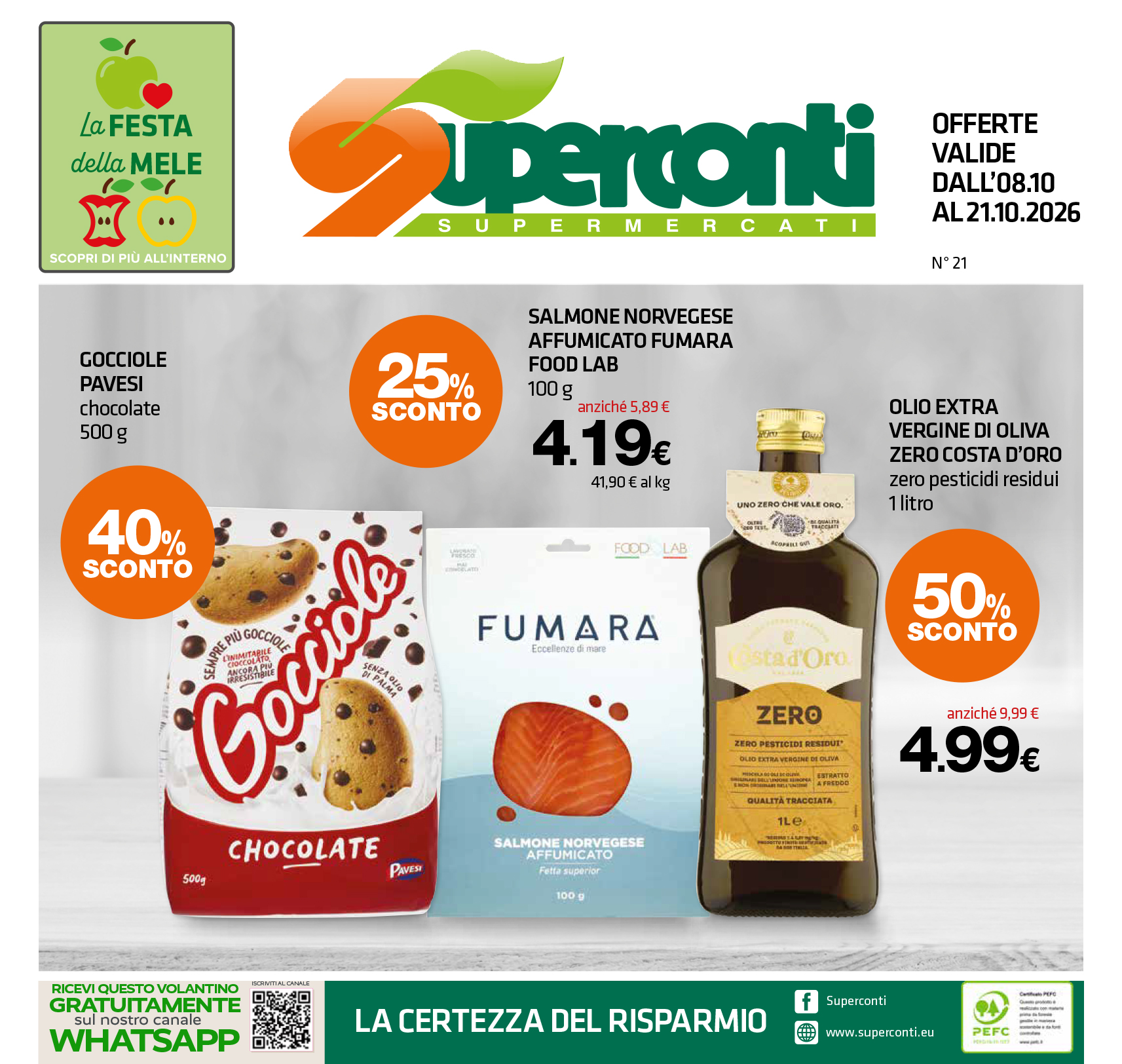 Copertina del volantino Volantino Superconti Umbria, Marche e Rieti dall'8 al 21 ottobre